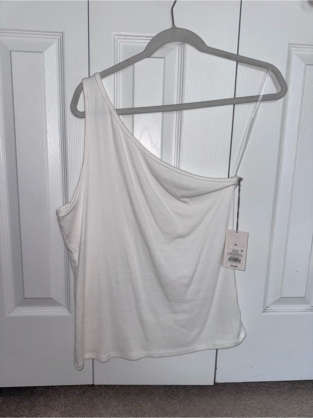 a new day One-Shoulder White Camisole